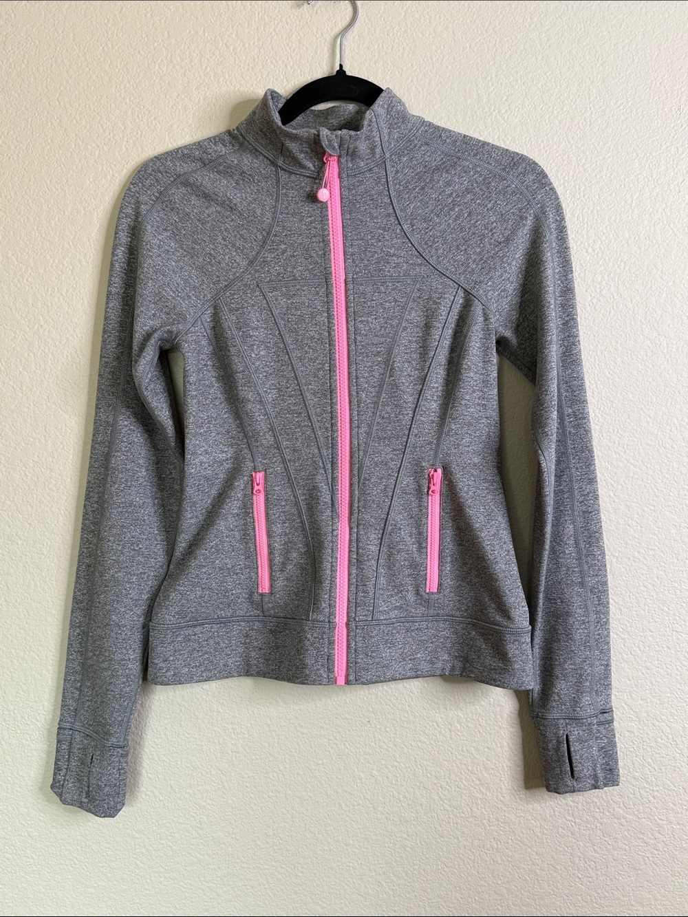 Ivivva Perfect Your Practice grey zip up jacket girls 14 EUC